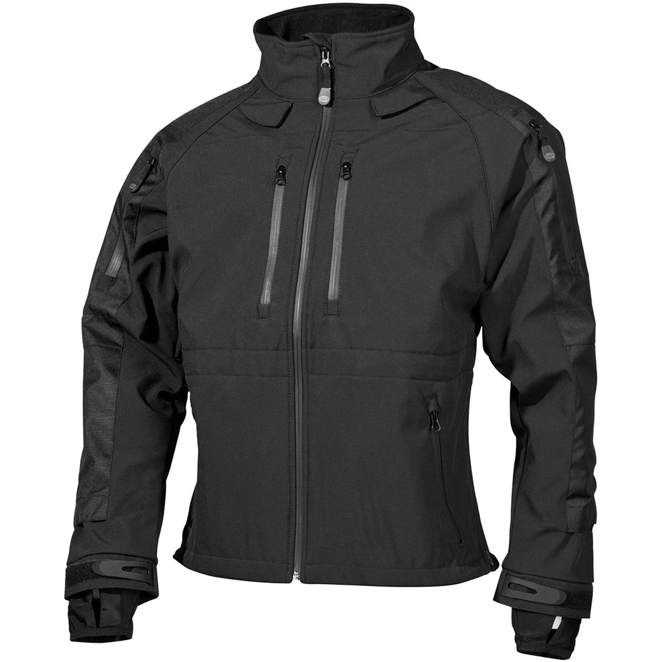 MFH Protect Veste Softshell Armée Police Tactique Devoir Étanche Homme Noir - Photo 1/1