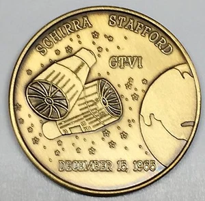 N406       NASA  SPACE  COIN /  MEDAL,  GEMINI    GT-6   SCHIRRA & STAFFORD - Picture 1 of 2