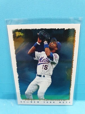 Tarjeta de béisbol José Vizcaíno🏆1995 Cyberstats Topps Mets #012 🏆PUBLICACIÓN GRATUITA Foto 1 de 2