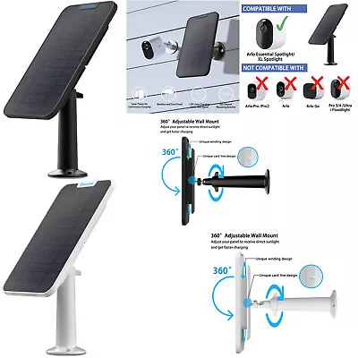 New 4W Solar Panel Charging for Arlo Essential Spotlight / XL Spotlight