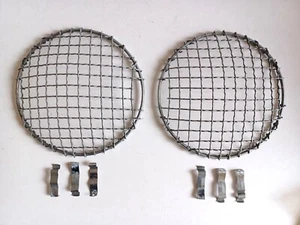CLASSIC CAR 7" HEADLAMP HEADLIGHT STONE GUARDS WIRE GRILLE eg AUSTIN HEALEY 3000 - Picture 1 of 2