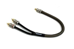 KnuKonceptz Krystal Par Torcido 1 hembra a 2 macho Y Adaptador Divisor de Cable RCA - Imagen 1 de 2