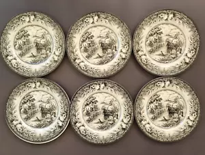 Royal Fine Earthenware Royal Stafford Set 6 Plates 8.5"RARE Manufacturing Defect - Picture 1 of 15