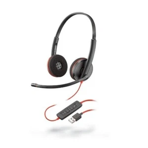 Polycom Blackwire C3220 Stereo Headset mit Mikrofon USB schwarz 80S02A6 - Bild 1 von 6