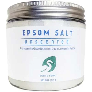 White Egret Pharmaceutical Grade Epsom Salt Crystals Unscented 16 Ounce 3 Pack - Picture 1 of 1