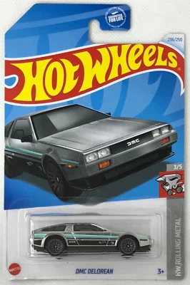 2024 Hot Wheels Treasure Hunt DMC Delorean HW Rolling Metal ограниченный выпуск #3/5 - Изображение 1 из 2