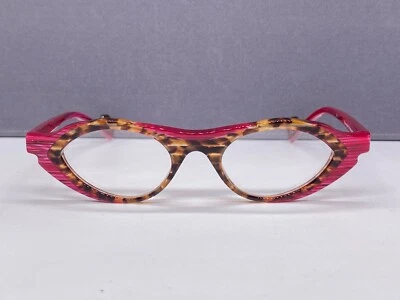 Monturas de gafas THEO mujer marrón leopardo púrpura ovaladas ojo de gato plástico melón Foto 1 de 4