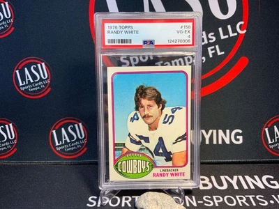 1976 TOPPS #158 RANDY WHITE PSA VG-EX 4 - Image 1 of 2