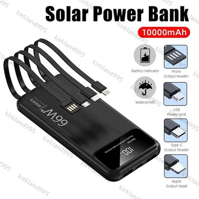 66W 10000mAh Power Bank Fast Charger 2 USB External Battery for Mobile Phones - Image 1 of 4