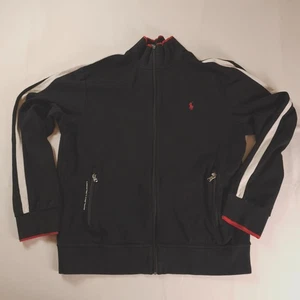 Polo Ralph Lauren Performance Full-Zip Track Jacket Men’s L Black/White /Red - Picture 1 of 11