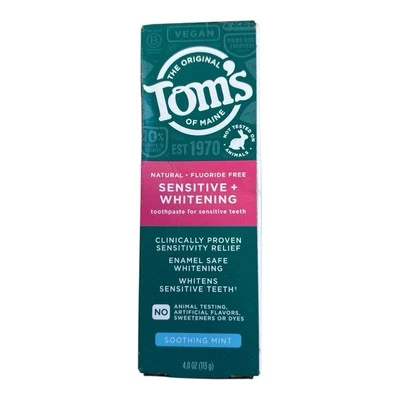 Tom's of Maine Sensitive + Whitening Fluoride-Free Toothpaste Soothing Mint 4oz - Image 1 of 4