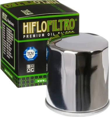 Hiflofiltro Premium Spin Chrome Paper Oil Filter Honda VTX1300C 07-09 - Image 1 of 4