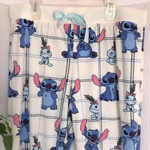 DISNEY STITCH size large unisex super soft pajama loungewear pants w/ elastic - Picture 1 of 12