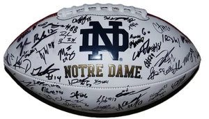 2025-26 NOTRE DAME FIGHTING IRISH team signed autograph football CARR LOVE W/COA - Picture 1 of 3