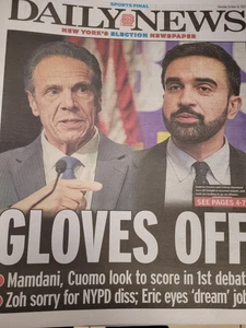 GUANTES DE ZOHRAN MAMDANI ANDREW CUOMO DEBATE FUTURO DE NY NOTICIAS DIARIAS 16/10 2025 - Imagen 1 de 1