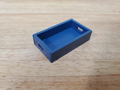 Caja pequeña para casa de muñecas madera azul para comestibles frutas herramientas escala 1:12 miniaturas Foto 1 de 4