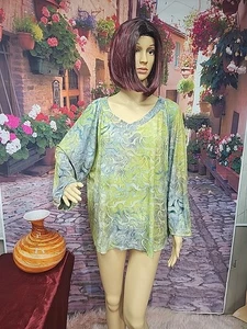Rain Shabby Chic Pastel Colors Geometric Knit Top Sz 2x - Picture 1 of 9