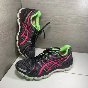 Asics GEL-Kayano 19 schwarz pink grün Laufschuhe Damengröße 10,5 T350N - Bild 1 von 11