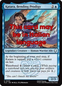 MTG 4x KATARA, BENDING PRODIGY EXC - KATARA, PRODIGIO DEL DOMINIO 59 - TLA - Picture 1 of 1