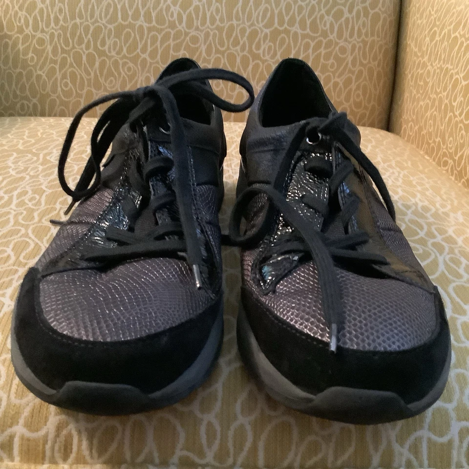 Romica Womens Dress Oxford Style Comfort Shoes Black Leathers Patent Sz 42 - Imagem 1 de 4