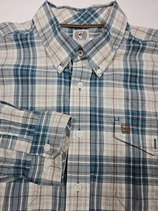 Cinch Western Hemd Herren L Button Down kariert blau braun Cowboy Rodeo Ranch... - Bild 1 von 10