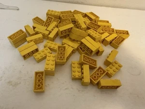 Vintage LEGO Lot of 55 Yellow Bricks 6peg Pieces Bulk Building Parts [q] - Picture 1 of 6