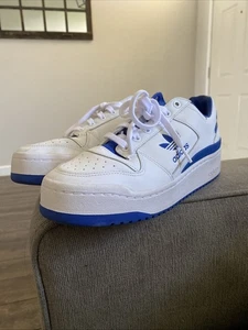 Size 9.5 - adidas Forum Bold White Royal Blue W - Picture 1 of 9