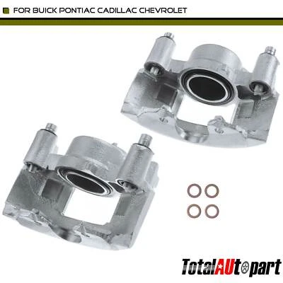 2Pcs Brake Caliper w/o Bracket for Buick Electra 85-90 Pontiac Cadillac Front - Image 1 of 4