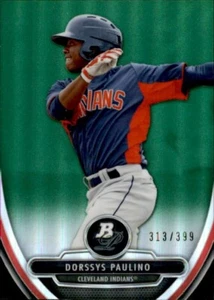 Bowman Platinum Chrome Prospects 2013 verde #BPCP64 Dorssys Paulino/399 novato - Imagen 1 de 2