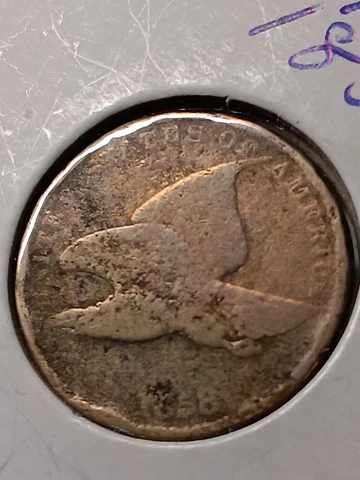 1858 / 7  ERROR Flying Eagle Cent.    M/112 Cover