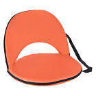 Folding Stadium Seat Cushion Reclining Bleacher Chair with Back Support Orange