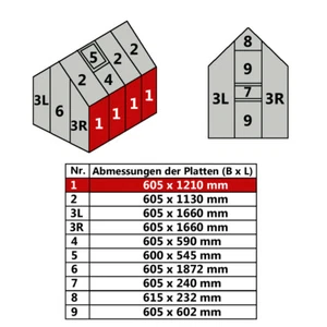 4X Hohlkammerplatten 60,5 x 121 cm (Gewächshaus) - Bild 1 von 1