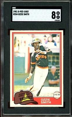 Topps O-Pee-Chee 1981 opc #254 Ozzie Smith Hof SGC 8 casi nuevo-como nuevo St Cardinals Padres Foto 1 de 2