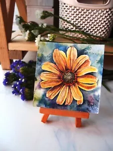 ACEO Miniature Artwork Original Art Watercolor Flower Painting Decor Gift Artist - Picture 1 of 13