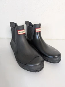 Hunter Original Black Chelsea Ankle Rubber Rain Boots Womens Size 7 Classic - Bild 1 von 8