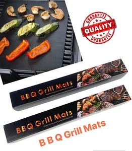 3 Pcs Set BBQ Grill Mat Set Heavy Duty 600 ºF 100% Non-Stick - Picture 1 of 10