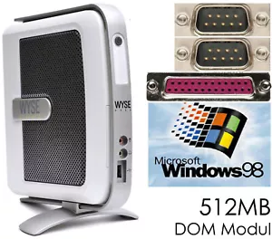 MINI COMPUTER WYSE V90 WINDOWS 98se 1GHz 512MB SSD LPT PARALLEL RS-232 SERIAL - Bild 1 von 6