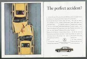 1990 MERCEDES BENZ 2-page advertisement, crash test Mercedes-Benz - Picture 1 of 3
