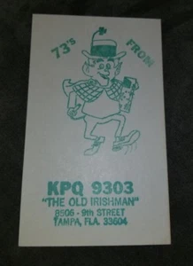 CB/Ham Radio QSL Card - KPQ 9303 - Tampa Florida  - Picture 1 of 1