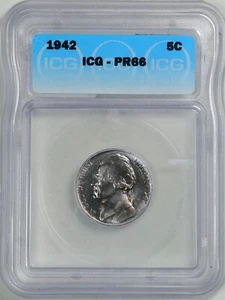 1942 5C Proof Jefferson Nickel PR66 ICG 1775790202 - Picture 1 of 4