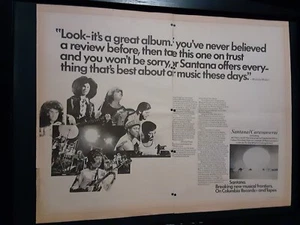 Cartel promocional original raro Santana Caravanserai ¡Anuncio enmarcado! - Imagen 1 de 1