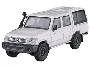 2012 Toyota Land Cruiser LC 79 French Vanilla White with Canopy 1/64 Diecast Mod - Picture 1 of 4