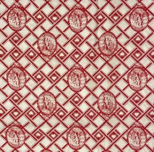 Valentines Cherub Cupid Hearts Red White Cotton Fabric BTHY - Bild 1 von 3