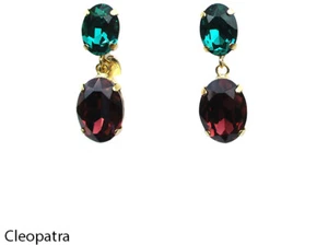 KLEOPATRA OHRHÄNGER GRÜN LILA ART.16110 - Dolman Bijoux - Bild 1 von 1