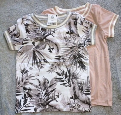 NUEVO Next Twin Pack Niños Mangas Cortas Cuello Redondo Camisetas 5 Años Foto 1 de 3