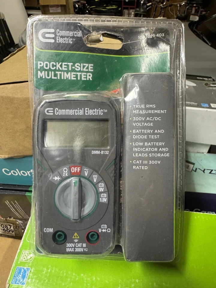 Multímetro digital comercial elétrico bolso tamanho verdadeiro RMS - Imagem 1 de 1