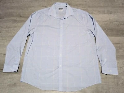 Camisa Michael Kors Para Hombres Airsoft Elastizada Calce Regular LS Abotonada Azul Talla XL Foto 1 de 4