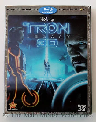 Disney Tron Legacy Sci-Fi Gamer Film 3D Blu-ray DVD & Digital Copy Code Combo - Image 1 of 2