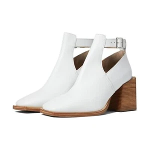 Scarpa Free People Brady fibbia ritagliata stivaletti pelle bianca nuovissima - Foto 1 di 8