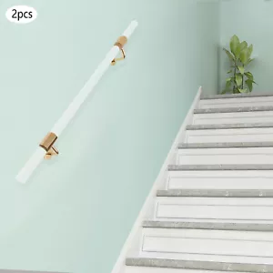 Barandilla de acrílico de 3,3 pies para peldaños barandilla de escalera lofts montados en la pared kit de riel de mano - Imagen 1 de 21
